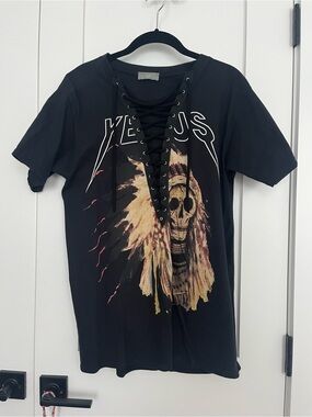 Black Yeezus Concert Lace-Up Men’s T-Shirt